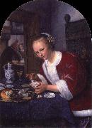 Jan Steen Girl offering oysters oil painting picture wholesale